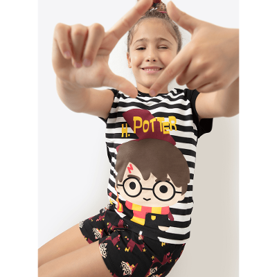 Pijama Manga Curta Viscolycra Menina Harry Potter