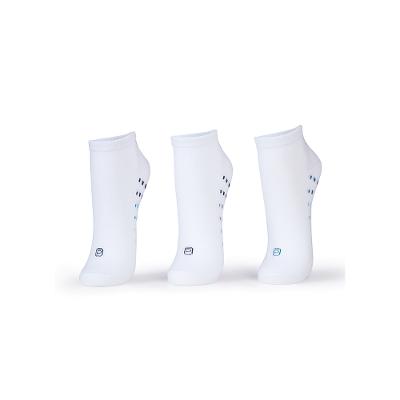 Kit com 3 Meias Cano Curto Unissex Lisa Branca