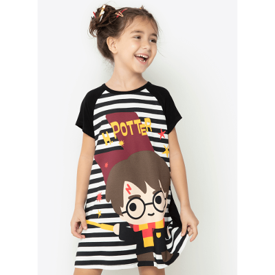 Camisola Manga Curta Viscolycra Menina Harry Potter