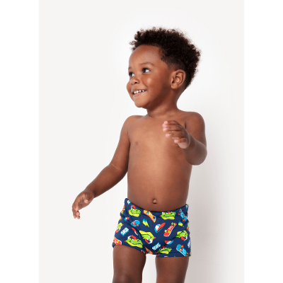 Sunga Boxer Bebê Menino Dinossauro Skate