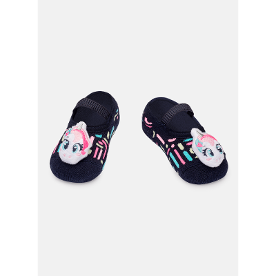 Meia Sapatilha Antiderrapante com LED Bebê Unicórnio Colorful