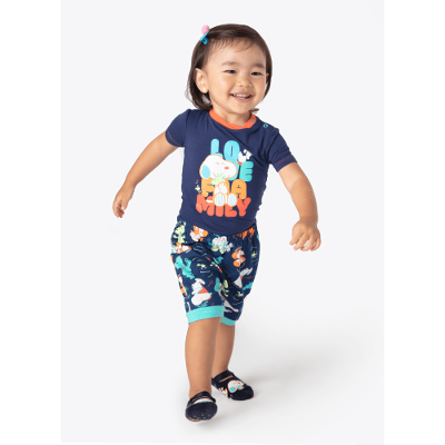 Pijama Manga Curta Viscolycra Bebê Unissex Snoopy