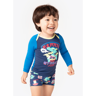 Camiseta Manga Longa Bebê Menino Dragão Street