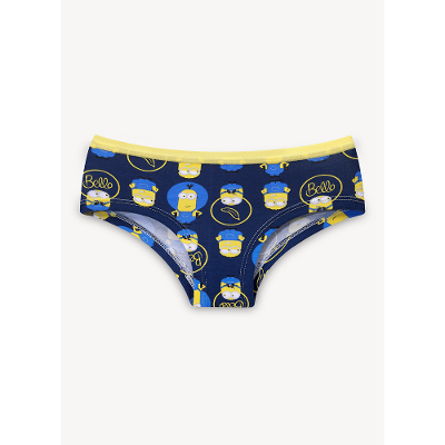 Calcinha Caleçon Algodão Menina Minions Azul