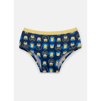 Calcinha Caleçon Algodão Feminina Azul Minions