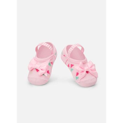Meia Sapatilha Bebê Menina com Aplique Laço