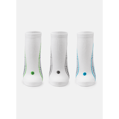Kit com 3 Meias Cano Curto Unissex Adulto Esportiva