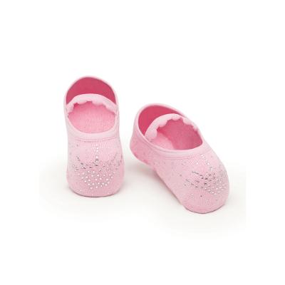 Meia Sapatilha com Aplique Menina Princesa Rosa