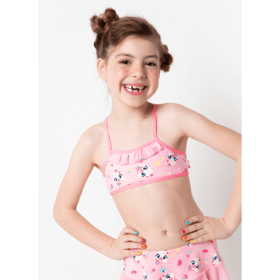 Biquíni Menina com Proteção Solar Lhama Secret