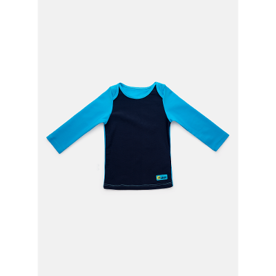 Camiseta Praia com Proteção Solar Bebê Menino Color Block