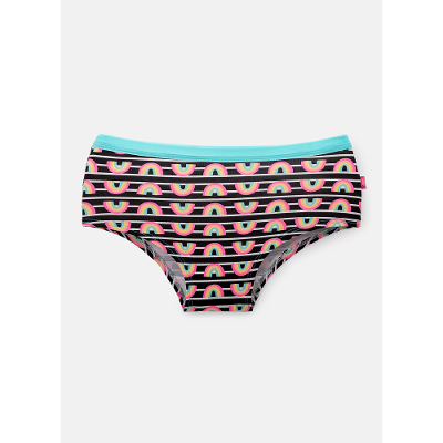 Calcinha Caleçon Algodão Feminina Cisne Rainbow