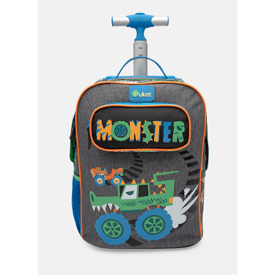 Mochila com Rodinha Média Monster Truck
