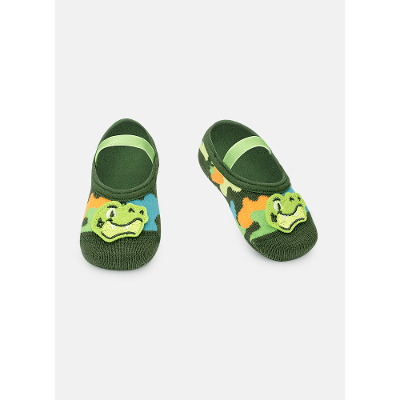 Meia Sapatilha Bebê Menino Dino Trio