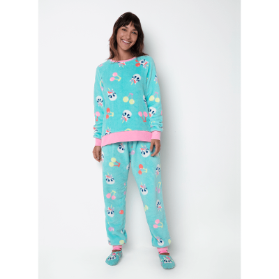 Pijama Manga Longa Soft Feminino Unicórnio Cherry