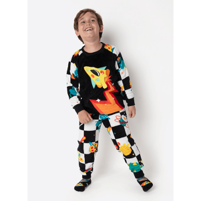 Pijama Manga Longa Soft Menino Space Food