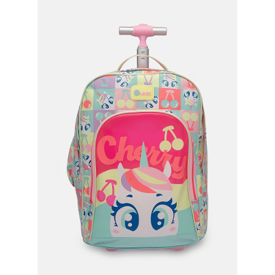 Mochila com Rodinha Unicórnio Cherry