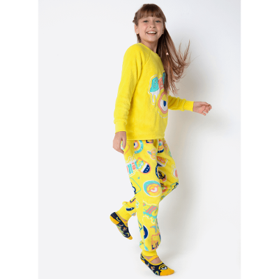 Pijama Manga Longa Soft Unissex Teen Minions