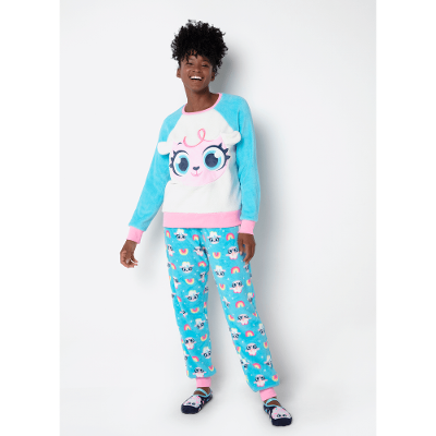 Pijama Manga Longa Soft Feminino Ovelha
