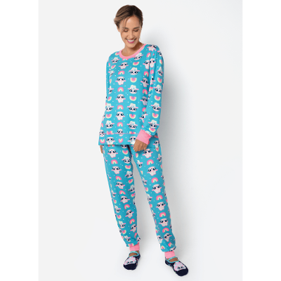 Pijama Manga Longa Ultra Visco Feminino Ovelha