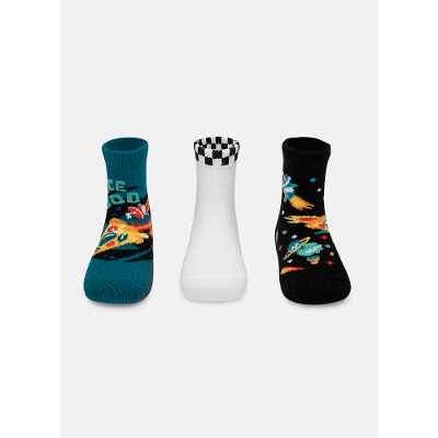 Kit com 3 meias Bebê Space Food