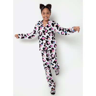Pijama Manga Longa Viscose Menina Teen Vaca Patches