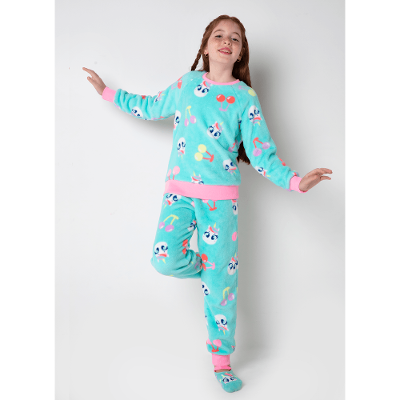 Pijama Manga Longa Soft Menina Teen Unicórnio Cherry