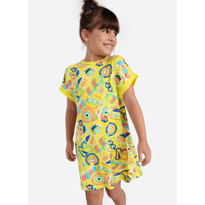 Camisola Manga Curta Viscolycra Menina Minions