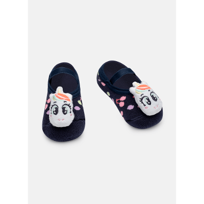 Meia Sapatilha Antiderrapante com LED Bebê Menina Unicórnio Cherry