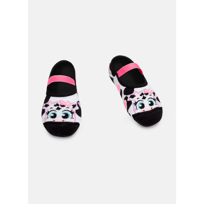 Meia Sapatilha Antiderrapante Menina Vaca Patches