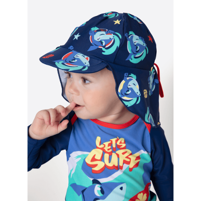 Chapéu Bebê Menino Tubarão Aloha