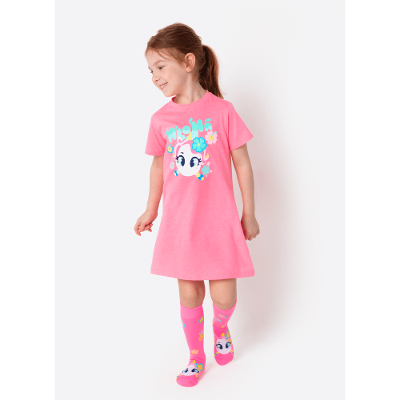 Camisola Manga Curta Algodão Menina Unicórnio Aloha