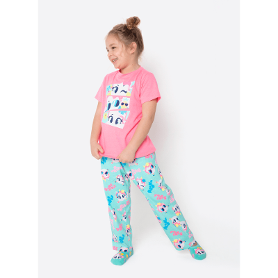 Pijama Manga Curta Algodão Menina Unicórnio Aloha