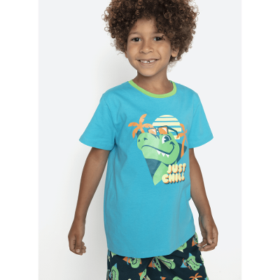 Pijama Manga Curta Menino Dino Miami