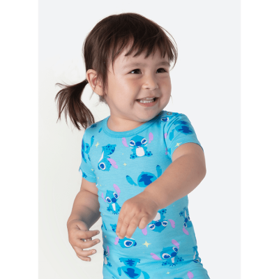 Macacão Manga Curta Viscolycra Bebê Menina Stitch