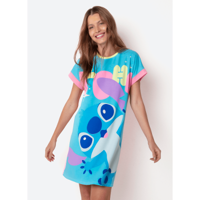 Camisola Manga Curta Viscolycra Feminina Stitch