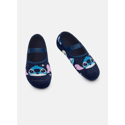 Meia Sapatilha Antiderrapante Unissex Adulto Stitch