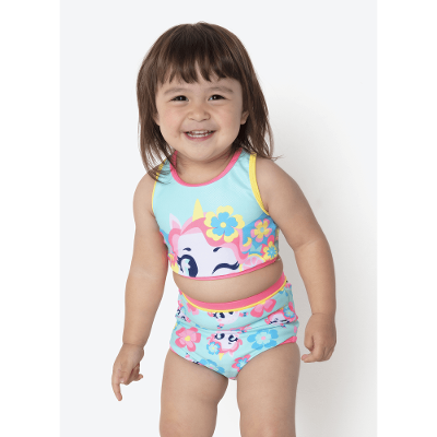 Biquíni Bebê Menina Unicórnio Aloha