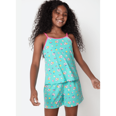 Pijama Regata Microfibra Menina Teen Unicórnio Aloha