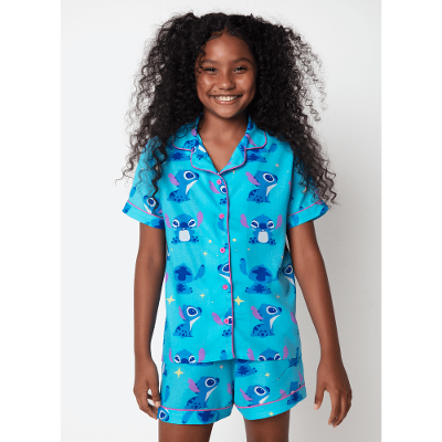 Pijama Manga Curta Viscose Menina Teen Stitch