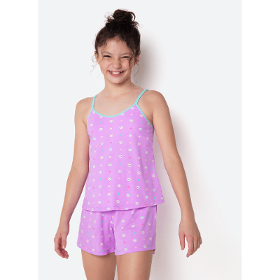 Pijama Regata Microfibra Menina Teen Pet Sereia