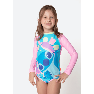 Conjunto Camiseta e Calcinha Menina Stitch