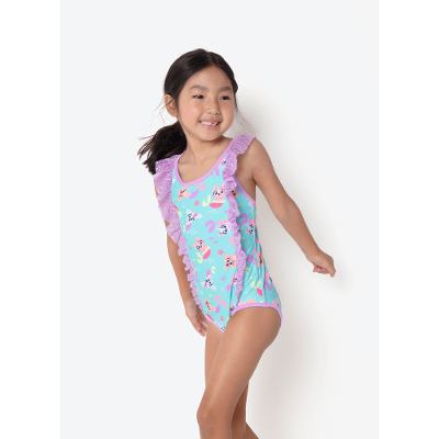 Maiô Menina Pet Sereia Com Tule