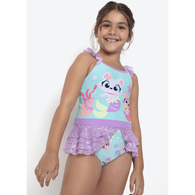 Maiô Fantasia Menina Pet Sereia