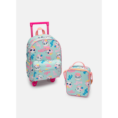 Kit Mochila + Lancheira Unicórnio Aloha