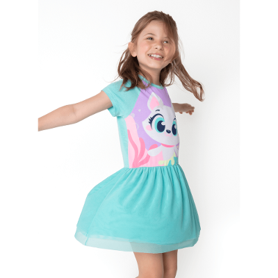 Camisola Fantasia Manga Curta Viscolycra Menina Pet Sereia