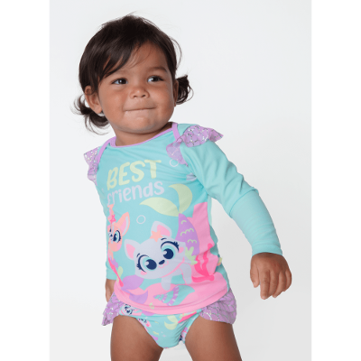 Conjunto Camiseta e Calcinha Bebê Menina Pet Sereia