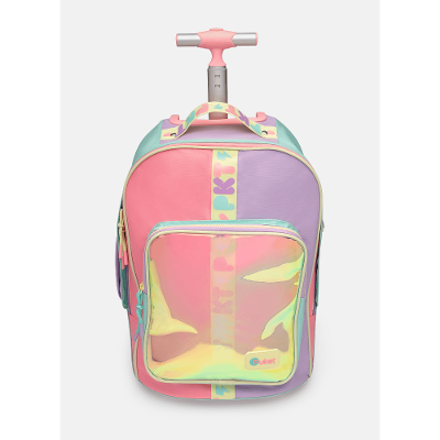 Mochila com Rodinha Color Block