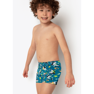 Sunga Boxer Bebê Menino Tubarão Rockstar