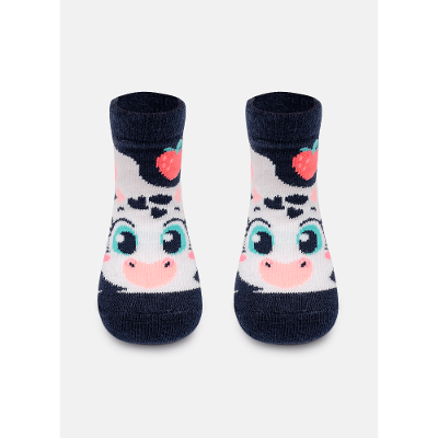 Meia Soquete Bebê Menina Vaca Romântica