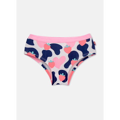 Calcinha Caleçon Menina Teen Algodão Vaca Romântica